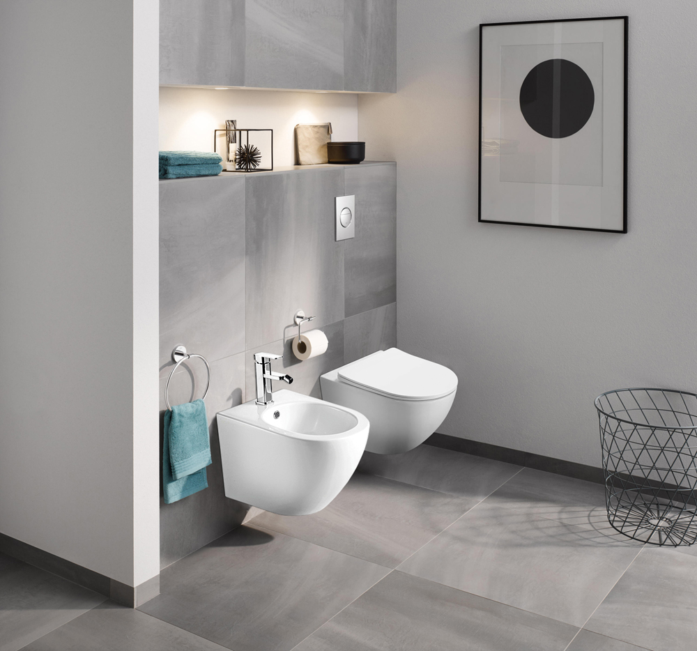 Подвесной унитаз Grohe Bau Ceramic 39427000 безободковый