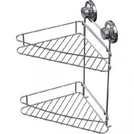 Полка угловая 2-ярусная на вакуумных присосках L3728-2 LEDEME