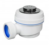 Сифон "Элит" д/поддона с отверстием слива 50 мм, выпуск Клик-Клак и с гофр (30) VIRPlast