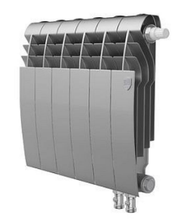 Радиатор биметалл Royal Thermo BiLiner 350 Silver Satin VDR 6 сек (ниж.прав)