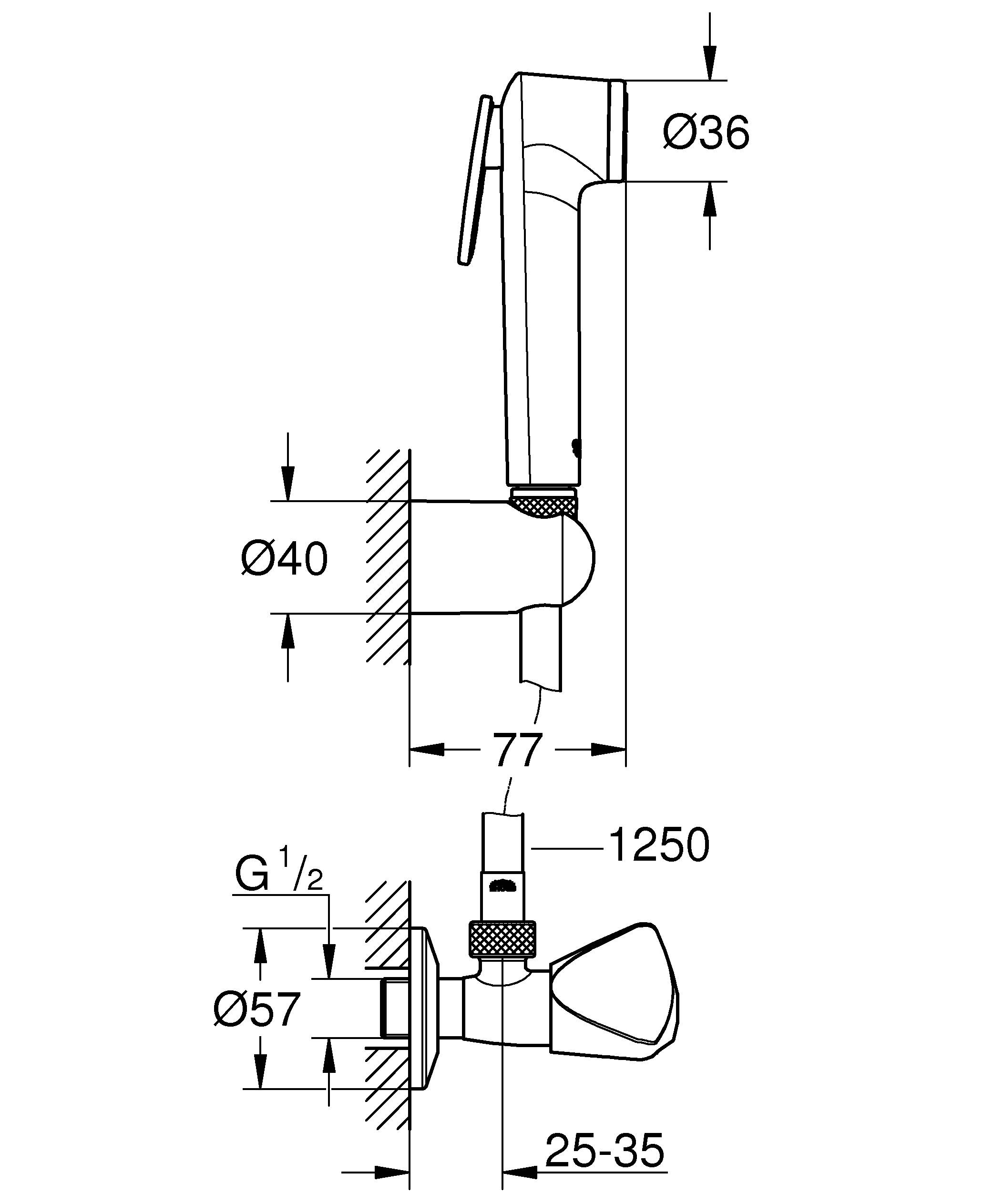 Гигиеническая лейка grohe. Grohe Tempesta-f Trigger Spray 30 26357000. Tempesta-f Trigger Spray 30.