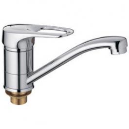 Смеситель F4504-2 (40мм. кухня средний нос с желт. гайкой) FRAP