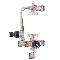 Насосно-смесительный узел с термостатическим клапаном и байпасом, без насоса 1" STOUT