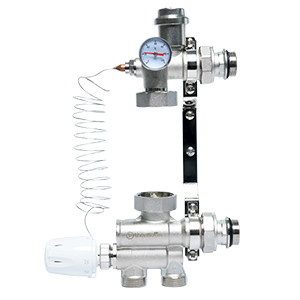 Смесит узел для тёплого пола Thermofix 1" (без насоса с клапаном ниж.подкл) TF-MS01