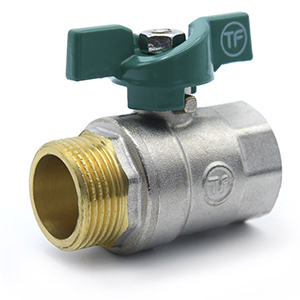 Кран шаровый баб..Ду 1/2 м/р THERMOFIX серия 1000 зел.ручка