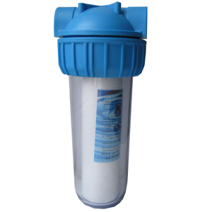 Фильтр магистральный 1/2",10",х/в,прозрачный,с катриджем "Thermofix"