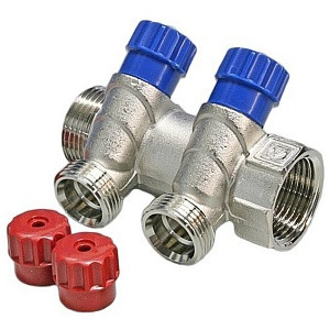 Коллектор с регулируемыми вентилями 2 вых. 1"х1/2" НВ Valtec VTc.560.N