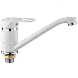 Смеситель F4928-12 для кухни с гайкой белый FRAP