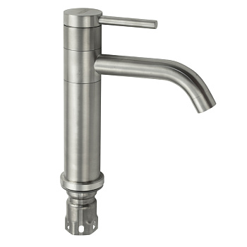 Смеситель MAGNUS раков.нерж. литой изогн.поворот 9145