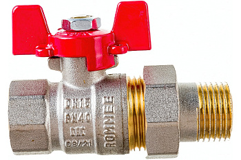 Кран шаровой с американкой Ду 15 (1/2") бабоч. ROMMER