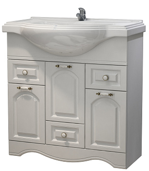 Тумба Прованс 80+раковина Классик80 DB3 браш золото