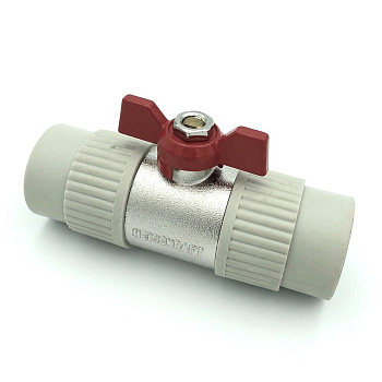 Кран ППР шаровый 20 комбинированный  Heisskraft