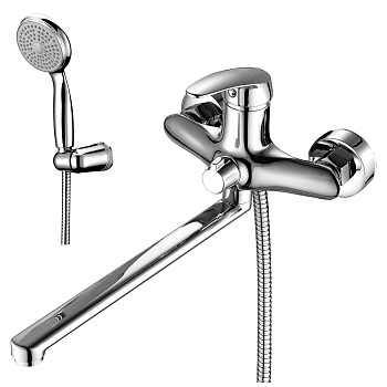 Смеситель LM0451С  "Линара" универсальный с плоским изливом LEMARK