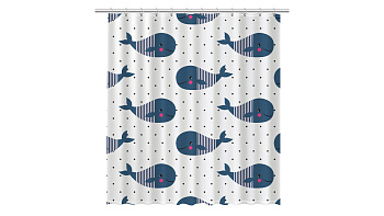 Штора для ванной Fixsen Drop FX-1508,без колец