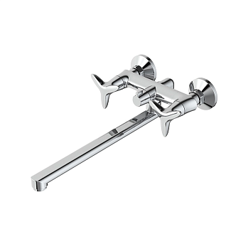 Смеситель COPSBL2i10WA для ванны с длинным изливом с керам дивертором Copter IDDIS