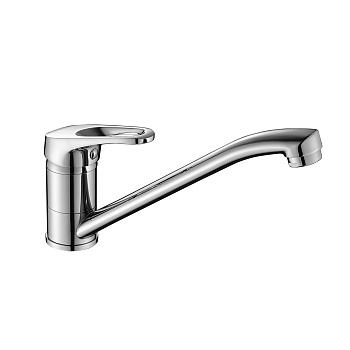 Смеситель DR21018 одноручный для кухни с поворот.излив, хром DECOROOM