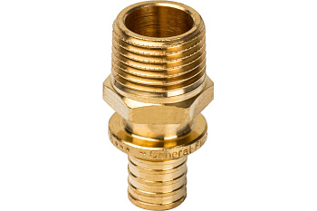 Переходник с наружной резьбой 16xR 1/2" для труб из сшитого полиэтилена аксиальный  STOUT 