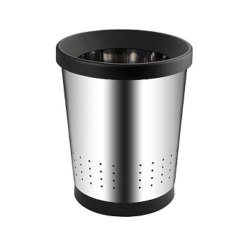 Ведро круглое офисное 12 л - перф. из нерж стали без крышки h310 vv d255