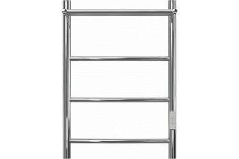 Полотенцесушитель электрический PN04846P П3 400*600 с полкой диммер справа, хром Point