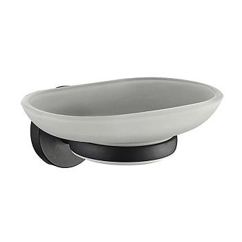 Мыльница стекло черный HB8702 HAIBA