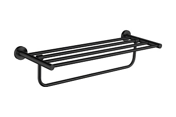 Полка для полотенец, 60 см, черный нерж L71724B LEDEME