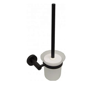 Ёрш настенный с крышкой стекло черный нерж L71710B LEDEME