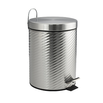 Ведро из нерж стали с педалью круглое винтообразное 5л 705