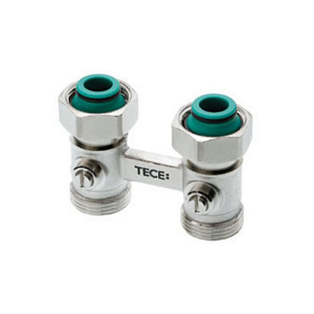 Запорно-присоединительный узел для нижнего подключения радиаторов, проходной 3/4 Ек x 3/4 Ек