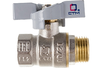 Кран шар.для воды 1/2" внутр./наруж. бабочка СТМ