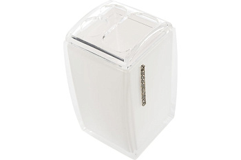 Стакан для зубных  А9182 Delphinium White cristal пластик 106064