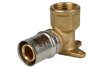 Угольник настенный 1/2*20 с креплением короткий пресс STOUT