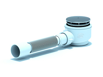 Сифон д/душ. поддона 1 1/2 60 с гибкой трубой 375*40/50 хром