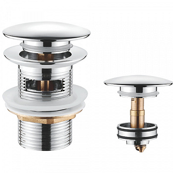 Донный клапан L65-1 с переливом, кнопка LEDEME