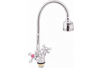 Смеситель F4319 на кухню м/кер гибкий излив FRAP