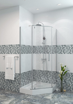 Душевое ограждение  JY029  100*100*185 трапеция б/поддона