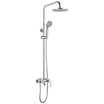 Душ. стойка со смесит.+Тропич. душ+лейка хром FASHUN A2416