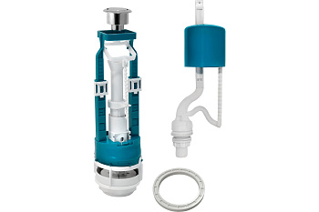 Арматура 1-кноп. нижняя подводка ИНКОЭР (кнопка хром)