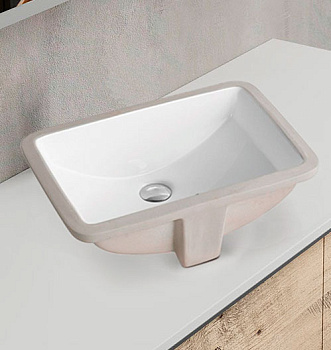 Фигурный умывальник MELANA 800-540Т белый