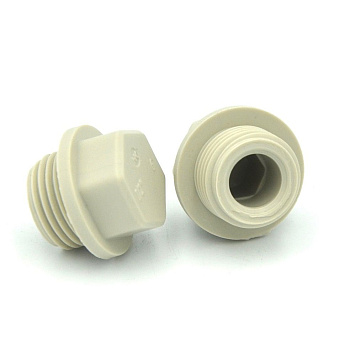 Заглушка  1/2 (резьба) короткая серая Heisskraft