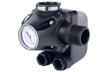 Реле давления для водоснабжения PM5-3W, 1-5 бар со встроенным манометром STOUT