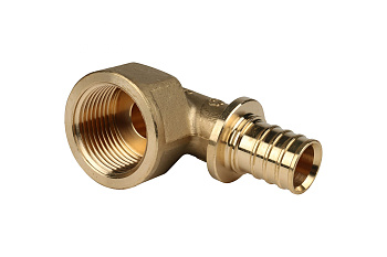 Угольник с внутренней резьбой 25xRp 1" для труб из сшитого полиэтилена аксиальный STOUT