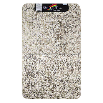 Коврик в ванную Moss 102 двойной белый 60*100+50*60 см 100% хлопок ворс 30мм