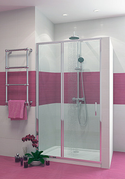 Душевое ограждение  JY133.(в дверной проем) 120*190 проз.стекло