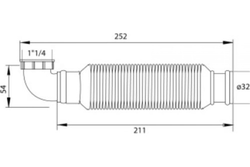 Сифон СЕНЗО без выпуска 11/4 32мм WIRQUIN