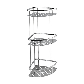 Полочка угловая 3-х ярусная, с литым дном, 22 см TITAN 77355 Sanaks