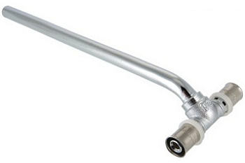 Тройник пресс рад. с хром. трубкой 15мм, 16х15х16 VTm.282.N.161516