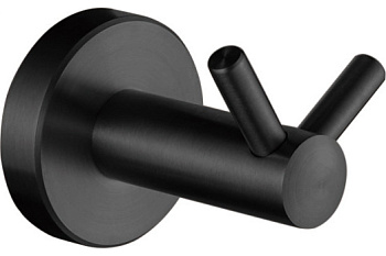 Крючок двойной черный нерж L71705B-2 LEDEME