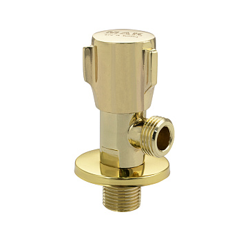 Кран металлокерамика угловой под золото 1/2 *1/2 МАК 118