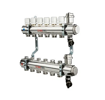 Коллекторная группа в сборе. 1"х 6 вых. НЕРЖ. Valtec 588