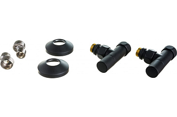 Комплект подключения LM03412RBL черн. с круглыми вентилями  LEMARK